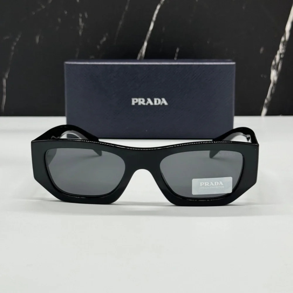 NEW PRADA SPRA01 16K08Z UNISEX SUNGLASSES PRA01S BLACK GEOMETRIC SPR A01 EYEWEAR - Picture 4 of 14